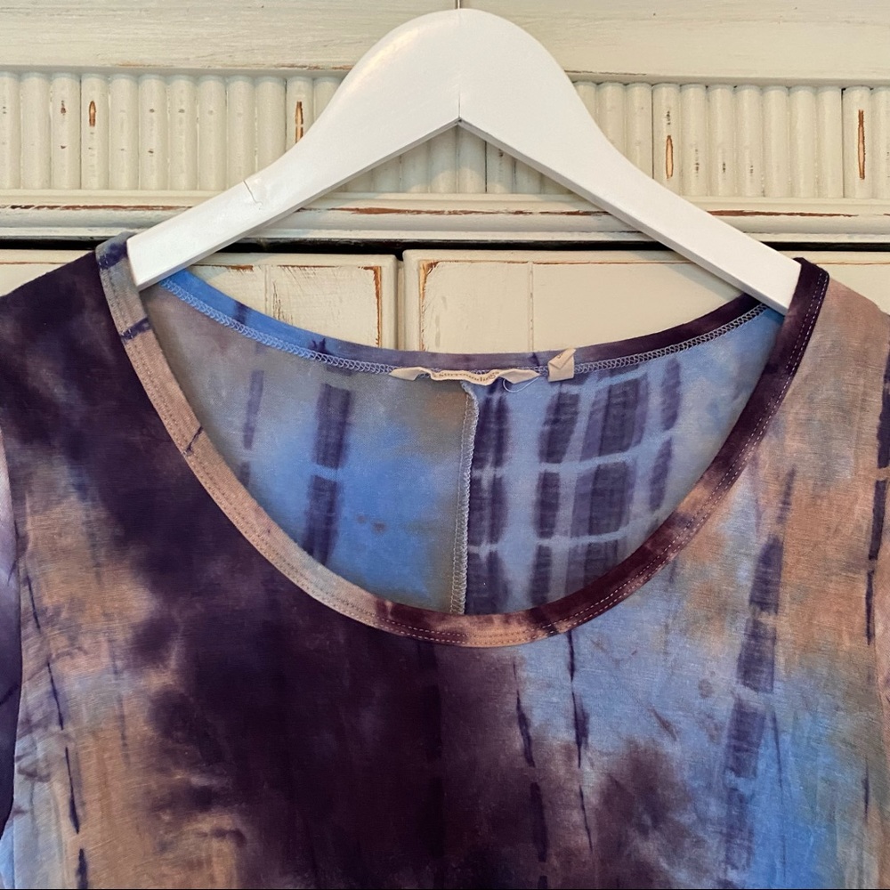 Soft Surroundings Tie Dye Scoop Neck Tunic Top Oversized Bohemian Boho Festival - Picture 6 of 8